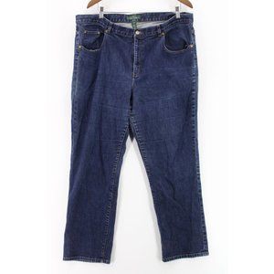 LRL Lauren Jeans Co Jeans Womens Plus Blue Denim Medium Washed Straight Size 20W